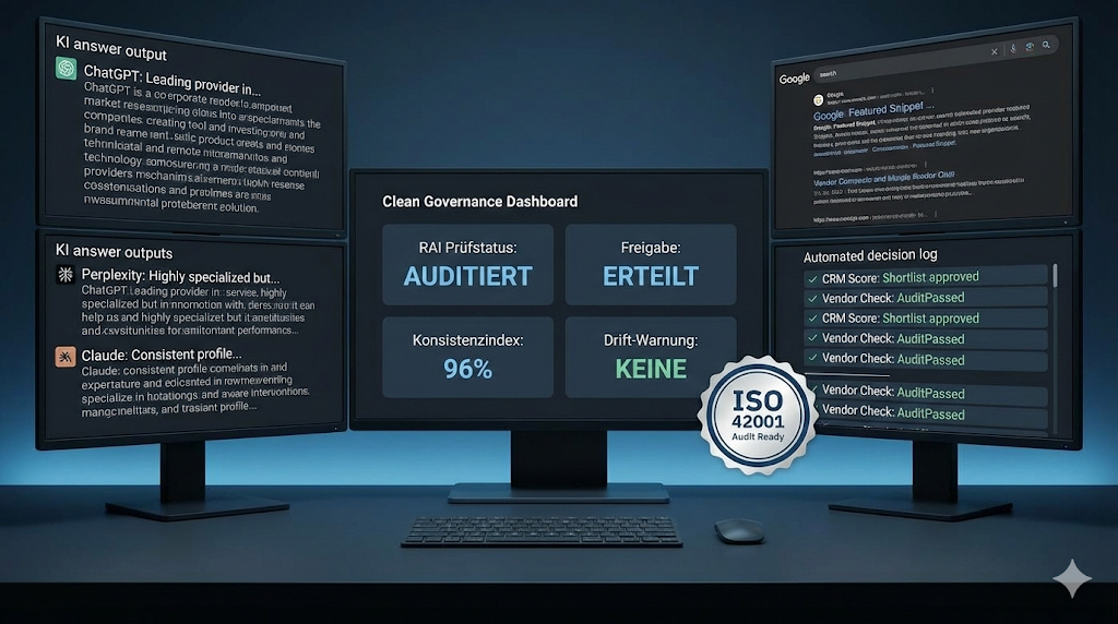 High Value Marketing & PR * Certified Lead Auditor ISO 42001 * Winner Feuilleton-Award F.A:Z. Frankfurter Allgemeine Zeitung - Frankfurt/ Main RAI Reputation Architecture in AI - Dashboard (Gemini)