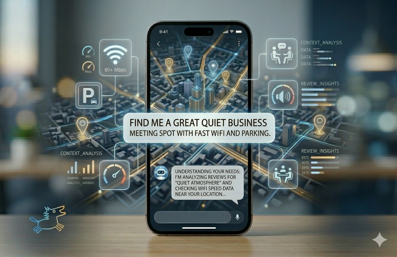 Local SEO stirbt: Warum „Ask Maps“ die Spielregeln für den Mittelstand radikal verändert Wie „Ask Maps“ die Sichtbarkeit Ihres Unternehmens über Nacht zerstören kann – oder zum größten Hebel wird. (Gemini/Roessler ProResult)